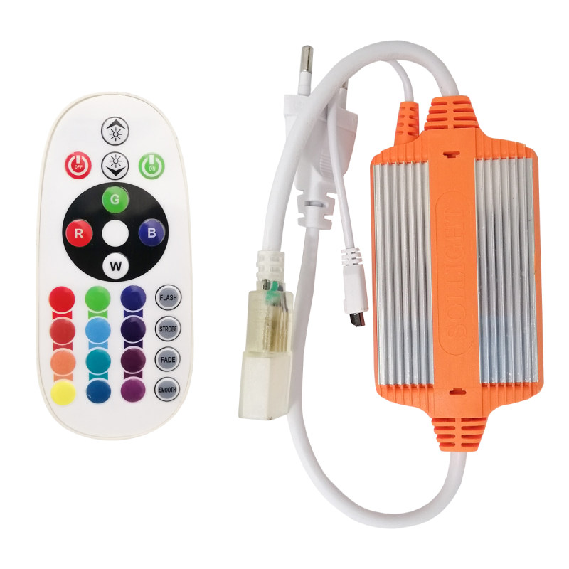 ریموت RGB فلزی تخت ریسه و نور مخفی